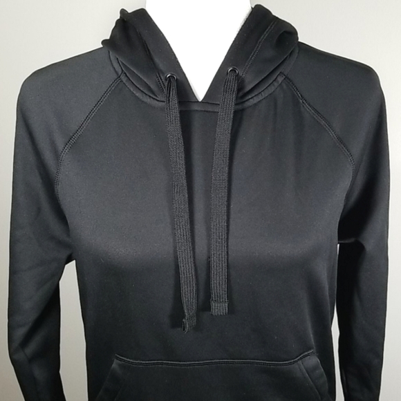 Champion Women's Hoodie Size S Black Duo-Dry Raglan Sleeves Sports Warm Up - Picture 2 of 7